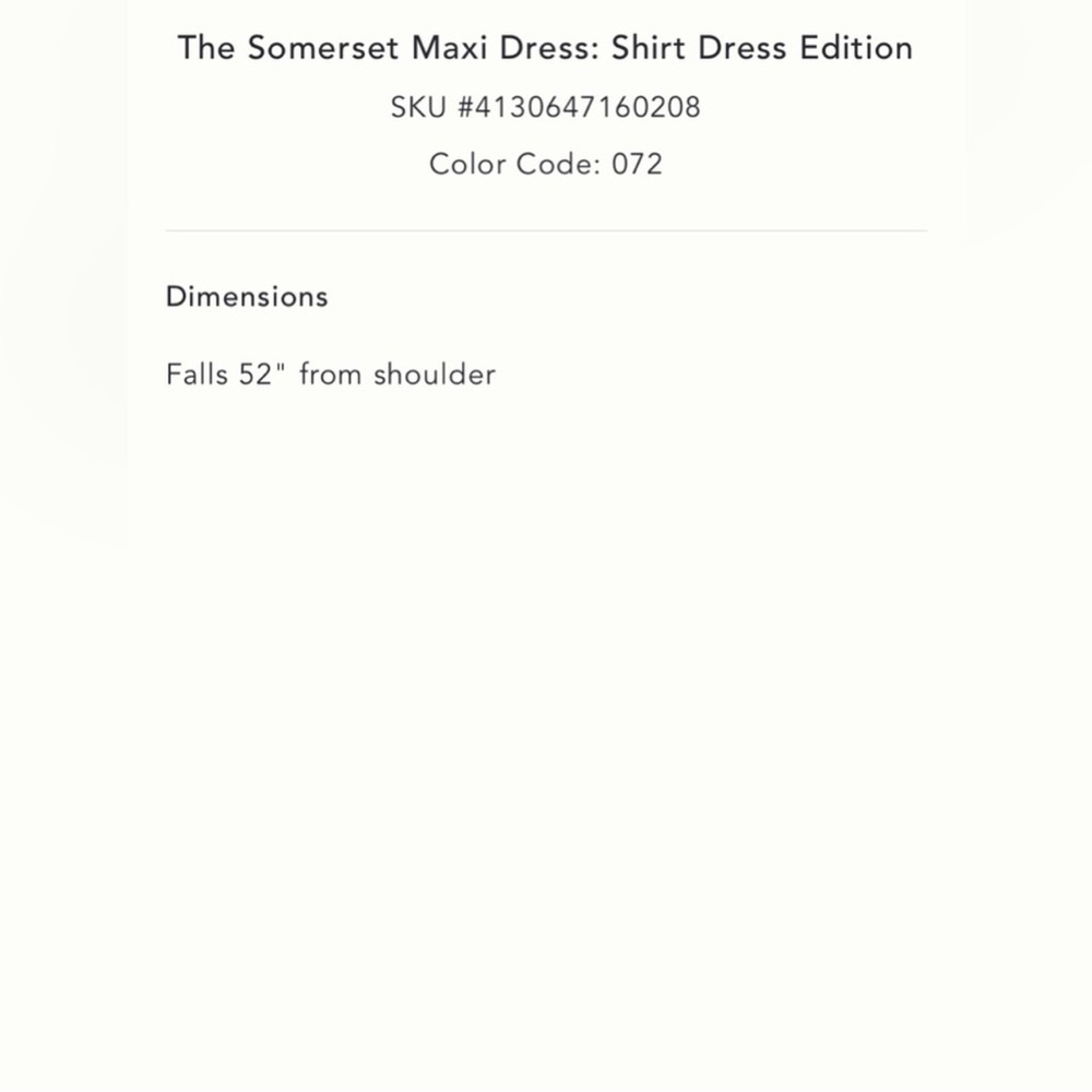 Anthropologie TheSomerset White Shirt Maxi Dress Edition Size: M - Picture 5 of 5